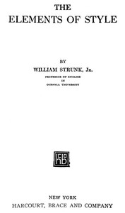 The Elements of Style — William Strunk cover