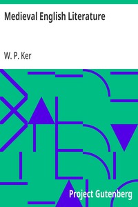Medieval English Literature — W. P. (William Paton) Ker cover