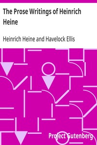 The Prose Writings of Heinrich Heine — Heinrich Heine cover