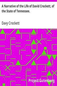 A Narrative of the Life of David Crockett, of the State of Tennessee. — Davy Crockett cover