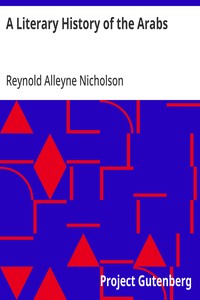 A Literary History of the Arabs — Reynold Alleyne Nicholson cover