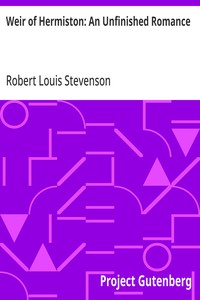 Weir of Hermiston: An Unfinished Romance — Robert Louis Stevenson cover