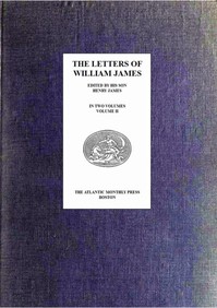 The Letters of William James, Vol. 2 — William James cover