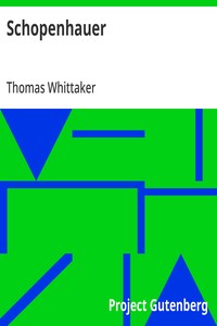 Schopenhauer — Thomas Whittaker cover