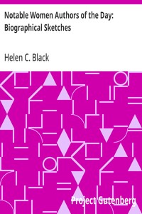 Notable Women Authors of the Day: Biographical Sketches — Helen C. Black cover