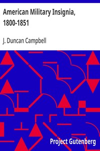 American Military Insignia, 1800-1851 — J. Duncan, (James Duncan) Campbell cover