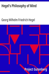Hegel's Philosophy of Mind — Georg Wilhelm Friedrich Hegel cover