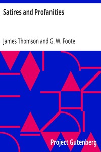 Satires and Profanities — James Thomson cover