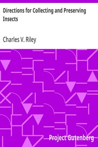 Directions for Collecting and Preserving Insects — Charles V. (Charles Valentine) Riley cover
