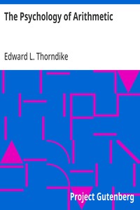 The Psychology of Arithmetic — Edward L. (Edward Lee) Thorndike cover