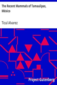 The Recent Mammals of Tamaulipas, México — Ticul Alvarez cover