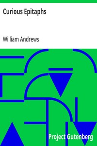 Curious Epitaphs — Anonymous cover