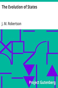 The Evolution of States — J. M. (John Mackinnon) Robertson cover