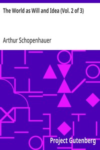 The World as Will and Idea (Vol. 2 of 3) — Arthur Schopenhauer cover