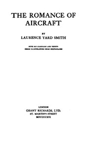 The Romance of Aircraft — Laurence Yard Smith cover