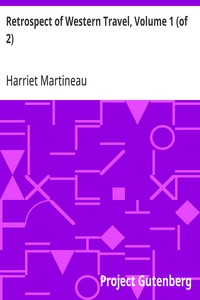Retrospect of Western Travel, Volume 1 (of 2) — Harriet Martineau cover