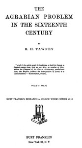 The Agrarian Problem in the Sixteenth Century — R. H. (Richard Henry) Tawney cover