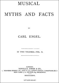 Musical Myths and Facts, Volume 2 (of 2) — Carl Engel cover
