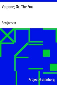 Volpone; Or, The Fox — Ben Jonson cover