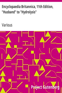 Encyclopaedia Britannica, 11th Edition, "Husband" to "Hydrolysis": Volume 14, Slice 1 — Various cover