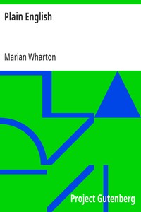 Plain English — Marian Wharton cover