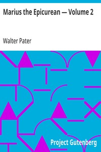 Marius the Epicurean — Volume 2 — Walter Pater cover