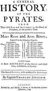 A general history of the pyrates : $b from their first rise and settlement in the island of Providence, to the present time — Charles, active 1724-1731 Johnson cover