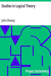 Studies in Logical Theory — John Dewey cover