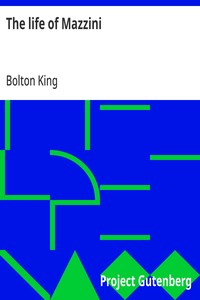 The life of Mazzini — Bolton King cover