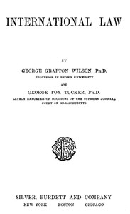 International Law — George Grafton Wilson cover