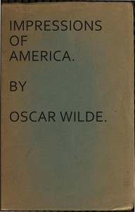 Impressions of America — Oscar Wilde cover