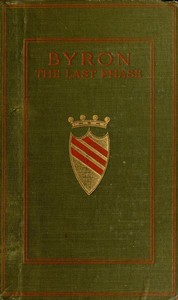 Byron: The Last Phase — Richard Edgcumbe cover