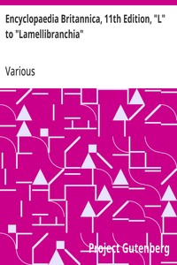 Encyclopaedia Britannica, 11th Edition, "L" to "Lamellibranchia": Volume 16, Slice 1 — Various cover