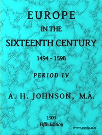 Europe in the Sixteenth Century, 1494-1598, Fifth Edition: Period 4 (of 8), Periods of European History — A. H. (Arthur Henry) Johnson cover