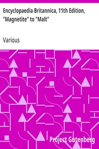 Encyclopaedia Britannica, 11th Edition, "Magnetite" to "Malt": Volume 17, Slice 4 — Various cover