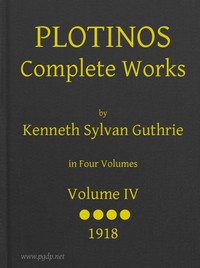 Plotinos: Complete Works, v. 4: In Chronological Order, Grouped in Four Periods — Plotinus cover
