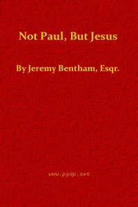Not Paul, but Jesus — Jeremy Bentham cover