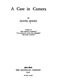 A Case in Camera — Oliver Onions cover