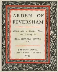 Arden of Feversham — Anonymous cover