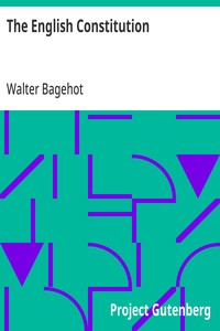 The English Constitution — Walter Bagehot cover