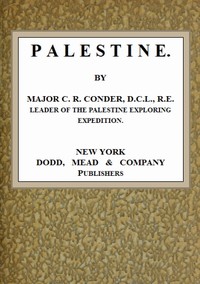 Palestine — C. R. (Claude Reignier) Conder cover