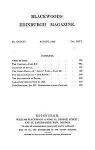 Blackwood's Edinburgh Magazine, Vol. 66 No.406, August 1849 — Various cover
