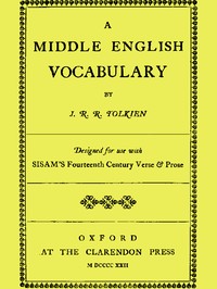 A Middle English Vocabulary, Designed for use with Sisam's Fourteenth Century Verse & Prose — J. R. R. (John Ronald Reuel) Tolkien cover