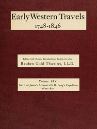 James's Account of S. H. Long's Expedition, 1819-1820, part 1 — Edwin James cover