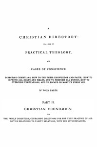 A Christian Directory, Part 2: Christian Economics — Richard Baxter cover