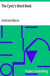The Cynic's Word Book — Ambrose Bierce cover