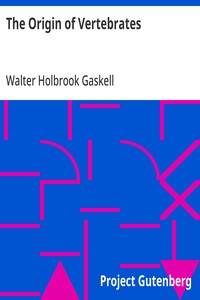 The Origin of Vertebrates — Walter Holbrook Gaskell cover