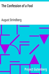 The Confession of a Fool — August Strindberg cover