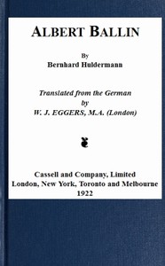 Albert Ballin — Bernhard Huldermann cover