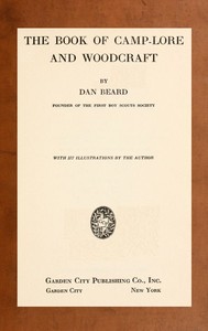 The Book of Camp-Lore and Woodcraft — Daniel Carter Beard cover
